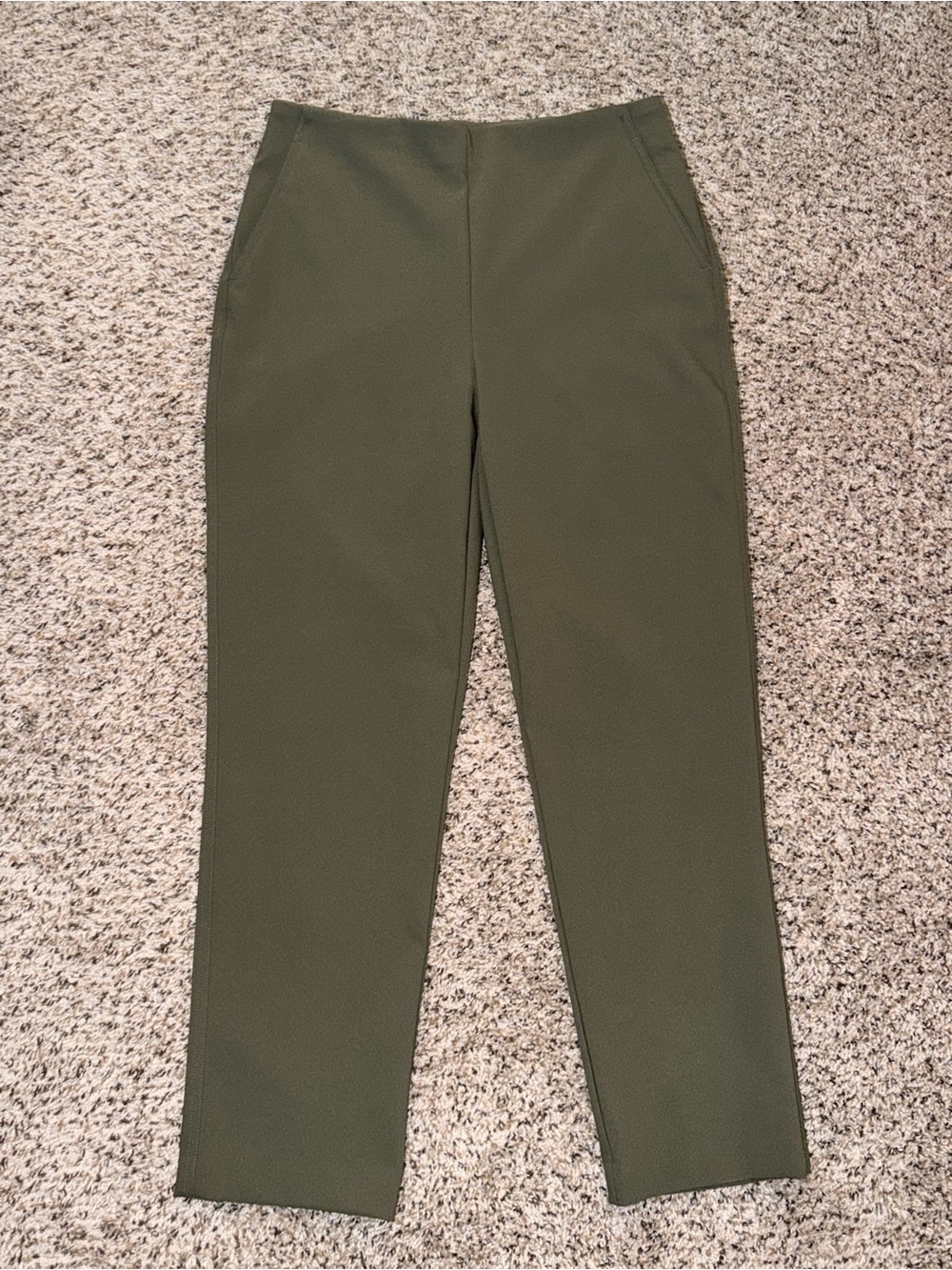Rachel Zoe Olive Green Slim Straight Trousers